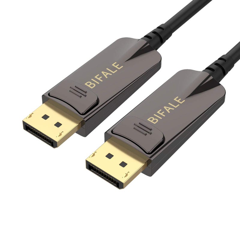 BIFALE DP Fiber Optic Cable 33ft, 8K Fiber Displayport 1.4 Cable Support HBR3, DSC 1.2, HDR10, 32.4Gbps, 8K@60Hz, 4K@144Hz, Thin and Slim Fiber DP1.4 Cable - Image 1